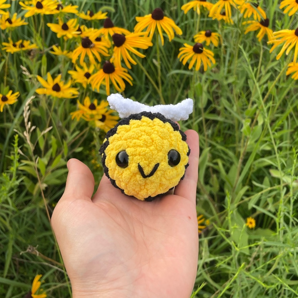 Crochet Bee Plush | stress ball | stocking stuffer | handmade